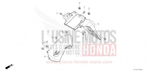 REAR FENDER WW125SS de 2025